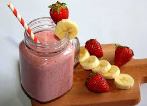 Smouthie banane fraise 